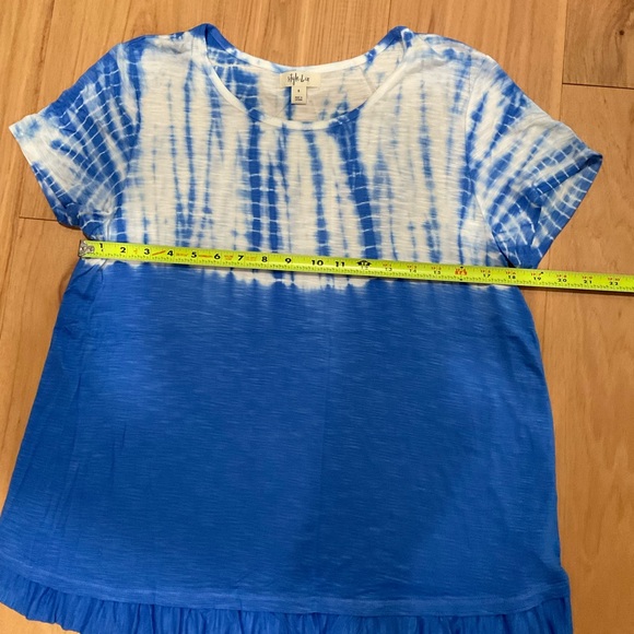 Style & Co Tye-Dye Short Sleeve T-Shirt, Size Small - Picture 4 of 5